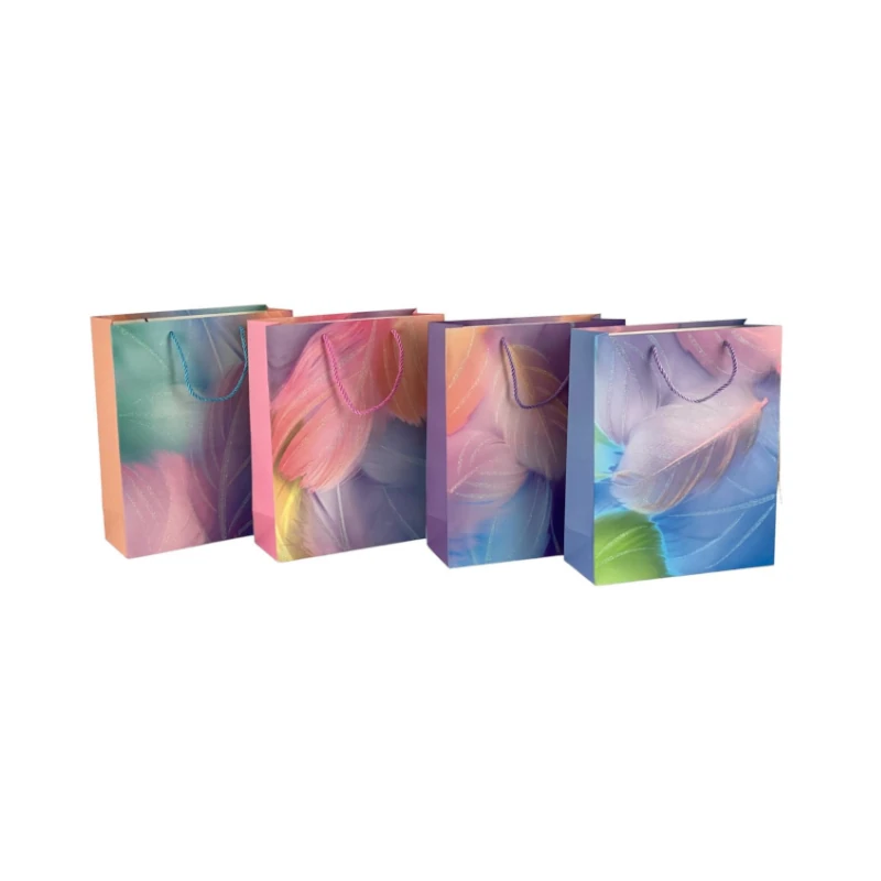 Bolsa Para Regalo Merletto Mediana Plumas