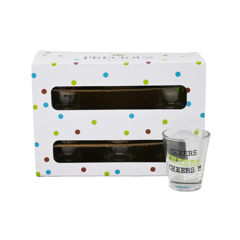 Vasos De Vidrio Shots 1.7Oz Paquete6 Cheers