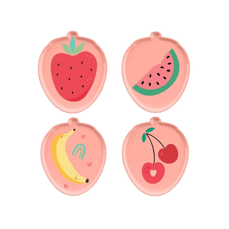 Recipiente Plast Fruta 9.8  Paquete4 Coral Tar Hong