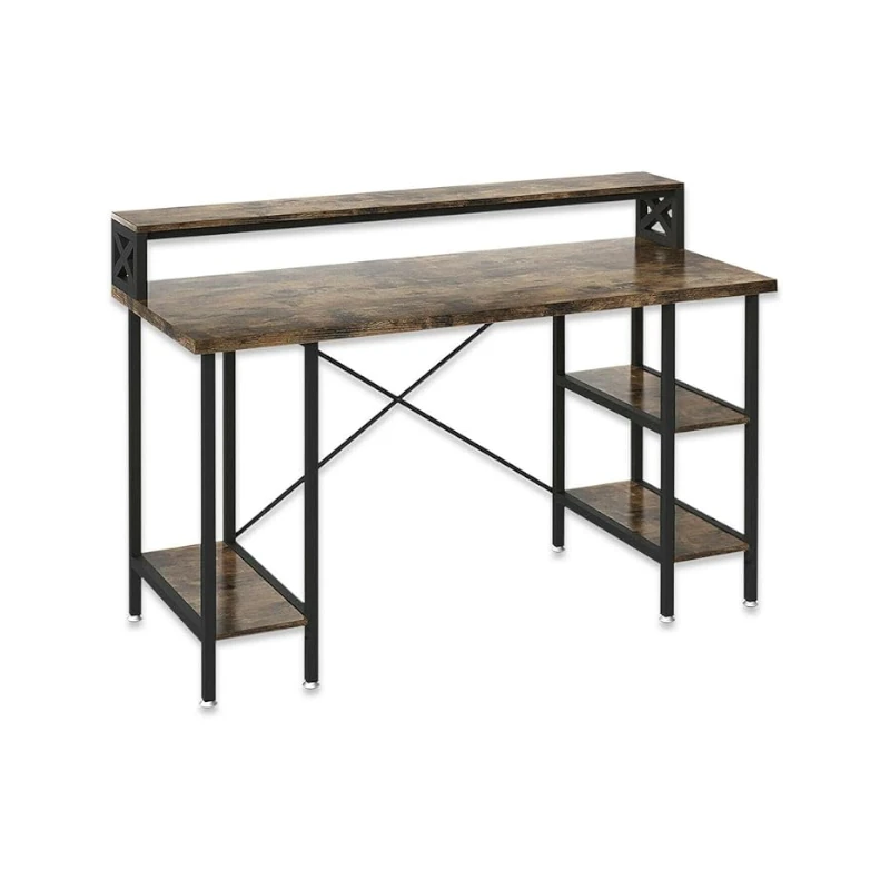 Escritorio 55  Cafe Ferrini 2 Niveles con Repisas 140x60x76.5cm