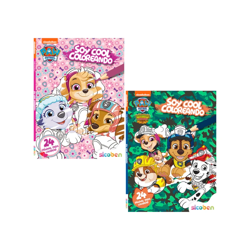 Libro De Actividades Soy Cool Coloreando Paw Patrol 24 Pag