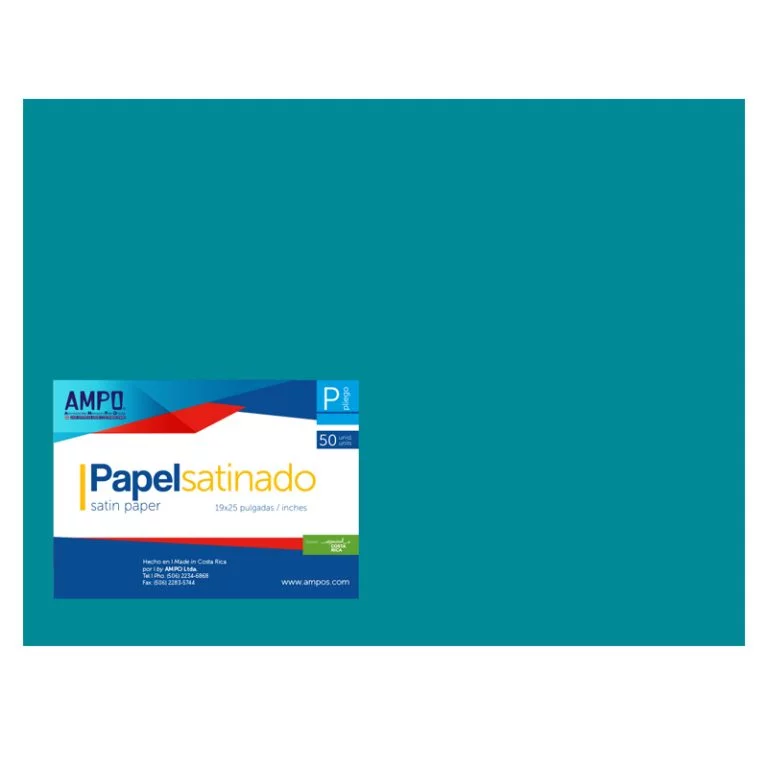 Papel Lustre Turqueza 58X63.5Cm