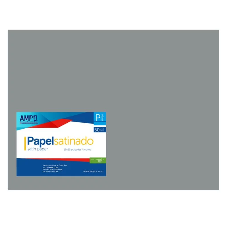 Papel Lustre Plata 58X63.5Cm