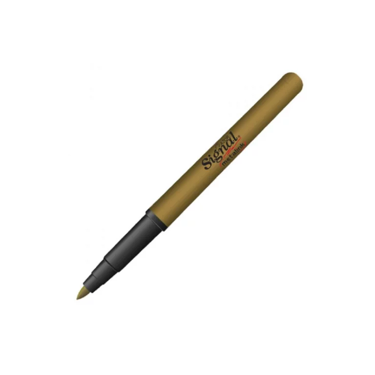 Marcador Permanente Azor Dorado Metalink Fin P/Deco