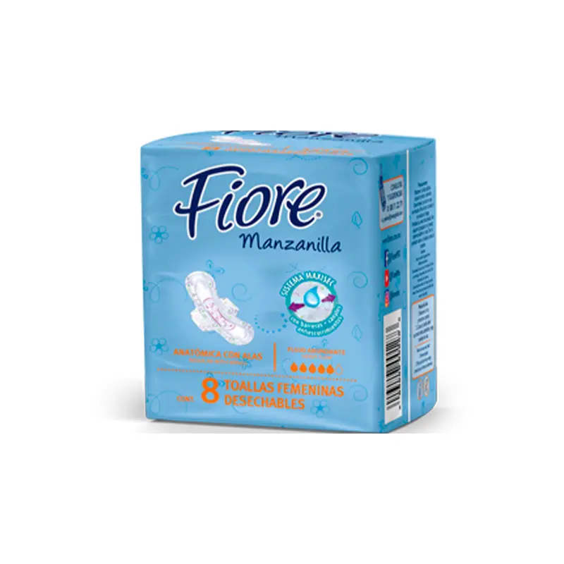 Toalla Sanit Pqt8 C/A Anatom Fiore