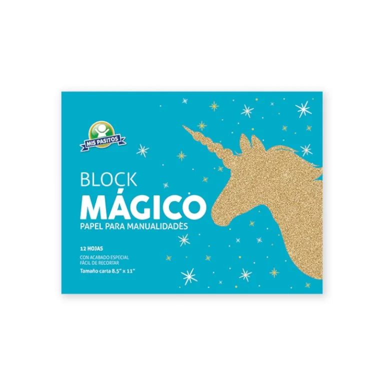 Block Tamaño Carta Papel Escarchada 12Hojas Mis Pasitos