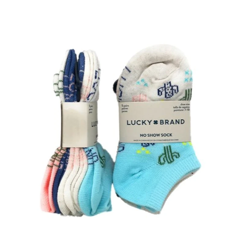 Calcetines Floral Cactus Talla 4-6 Paquete5