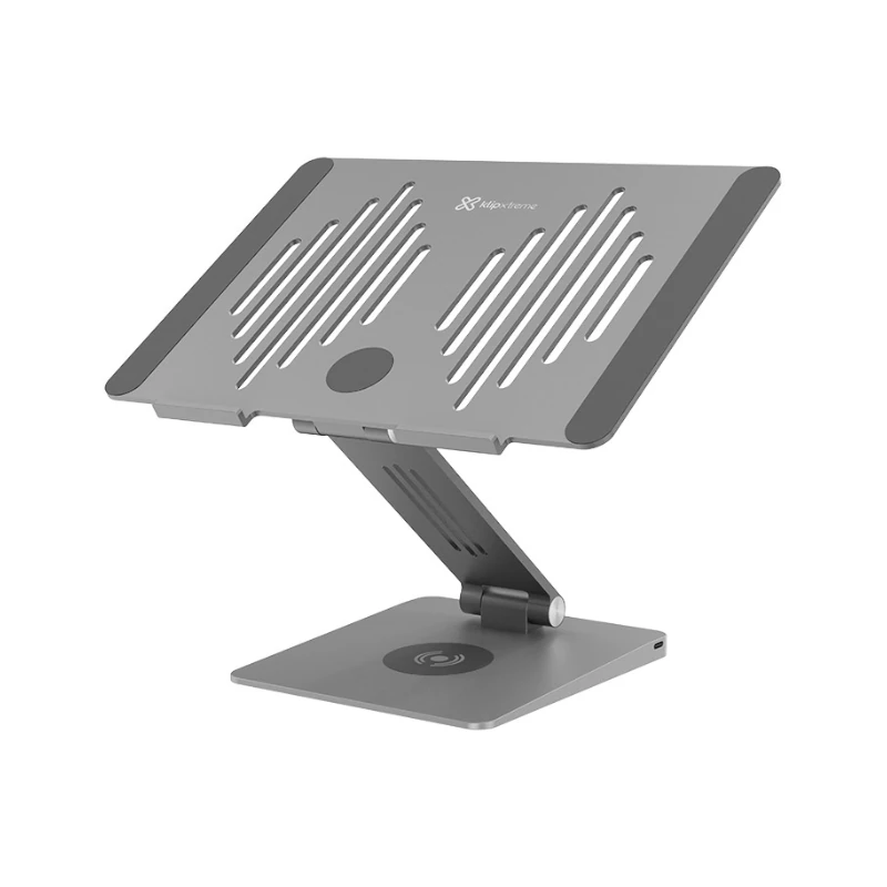 Docking Station Klipx  9 en 1 Con Soporte Para Laptop Con Carga Inalambrica