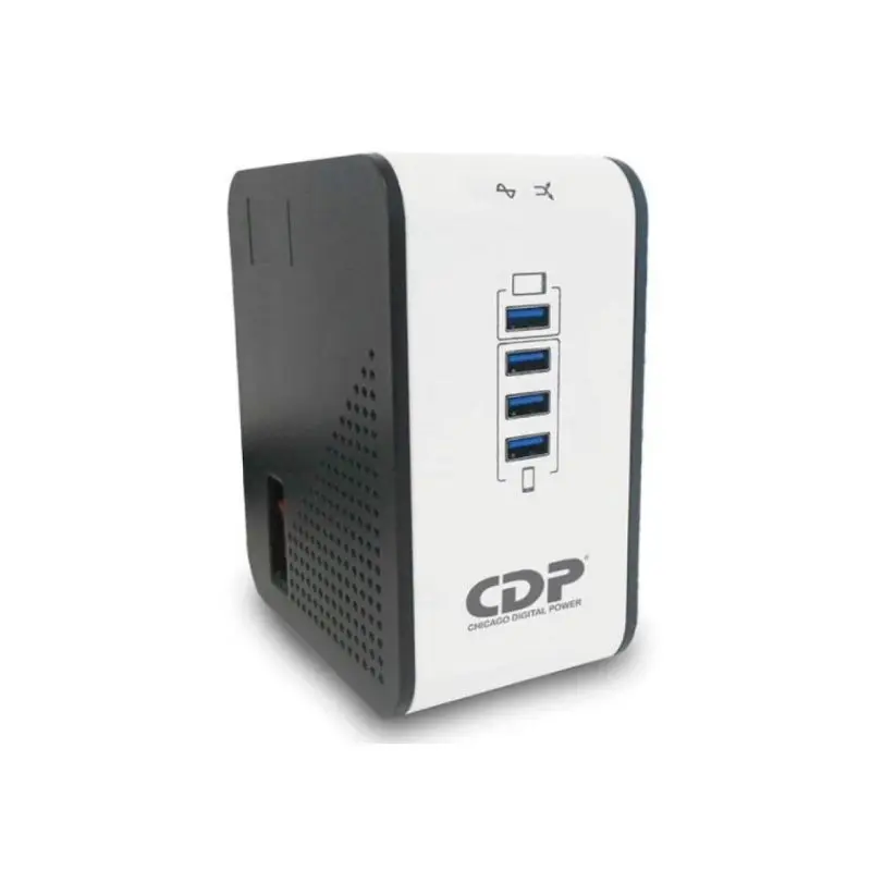 Regulador Cdp 1000va Usb 4 Salidas Blanco/Negro  R2cu-Avr1008