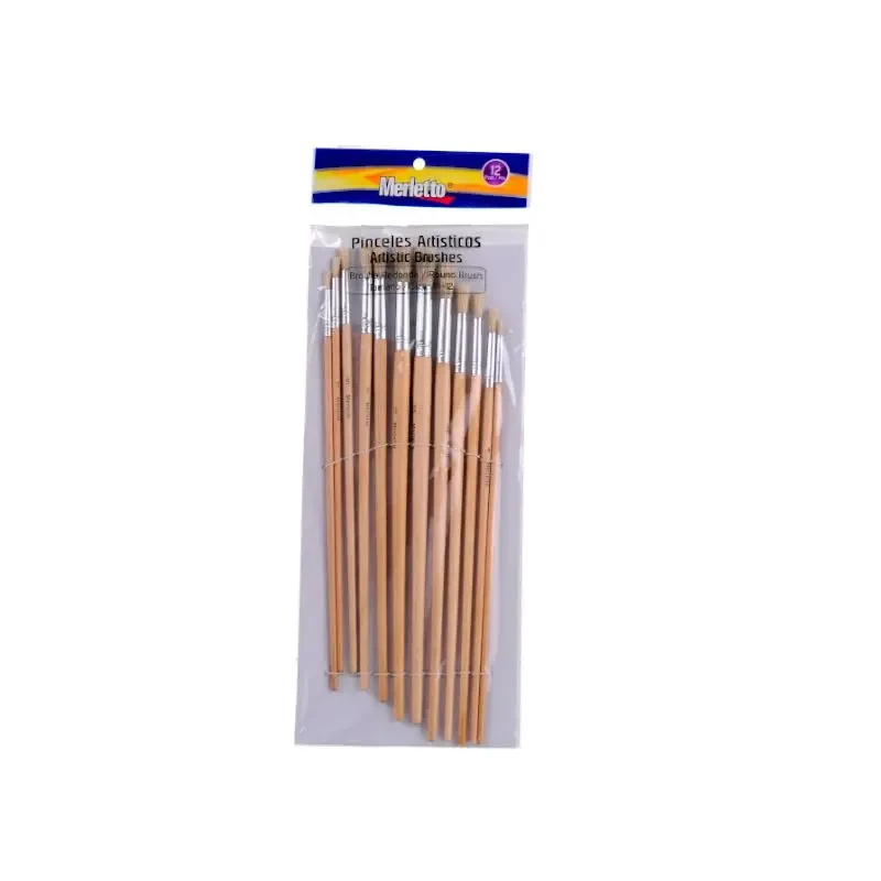 Pincel Paquete 12 Redondo Merletto 1-12