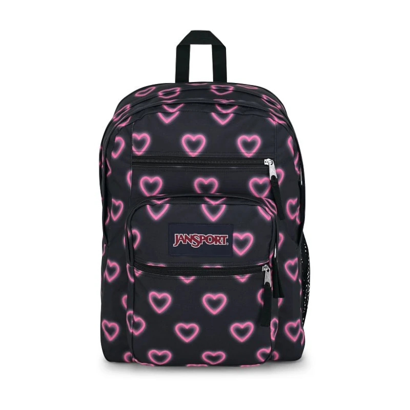 Mochila Jansport Big Student Happy Hearts Black