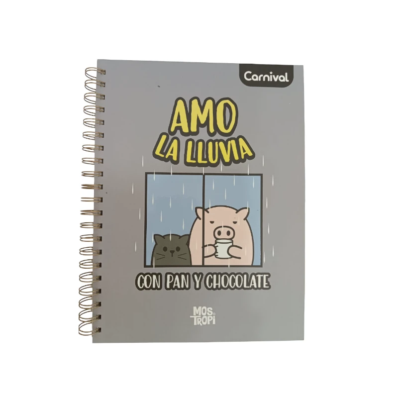 Cuaderno #3 1 Materia Licencia Mostropi Doble Anillo 200 Pag
