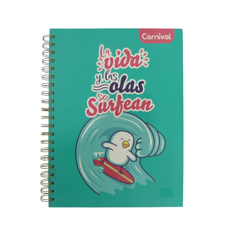 Cuaderno #3 5 Materias Licencia Mostropi Doble Anillo 400 Pag