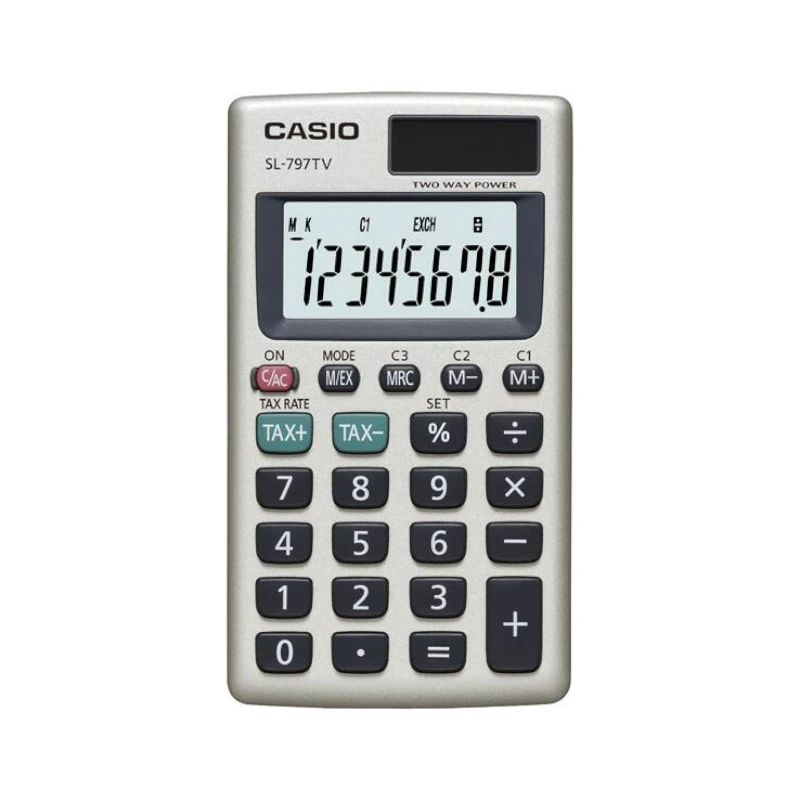 Calculadora Casio Sl-787Tv 8 Digitos Gris
