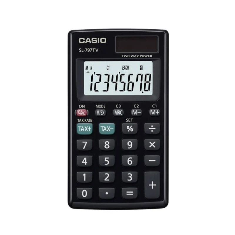 Calculadora Casio Sl-797Tv 8 Digitos Negro