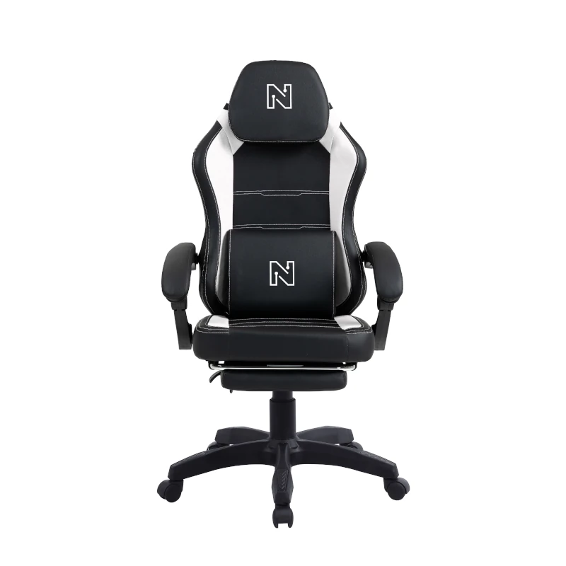 Silla Gaming Supreme Negro-Blanco 220Lb Con Reposa Pies Nenotech
