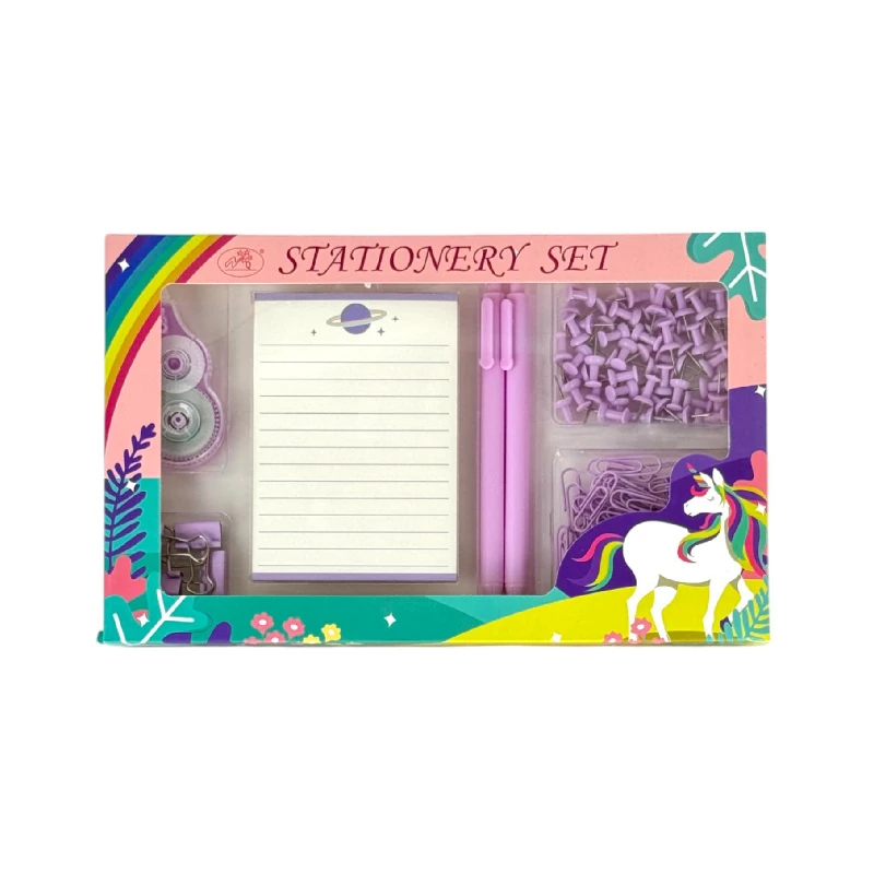 Set Escolar Pqt118 Unicornio Surtido