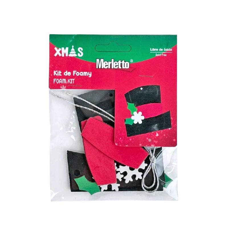 Set Foamy Sombrero Navideño Merletto