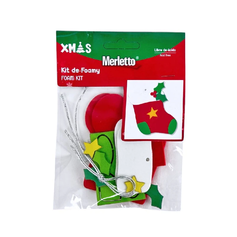Set Foamy Media Navideño Merletto