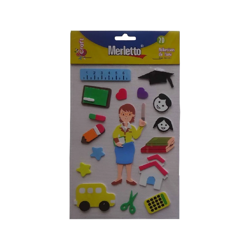 Foamy Adhesivo 3D Escuela Merletto