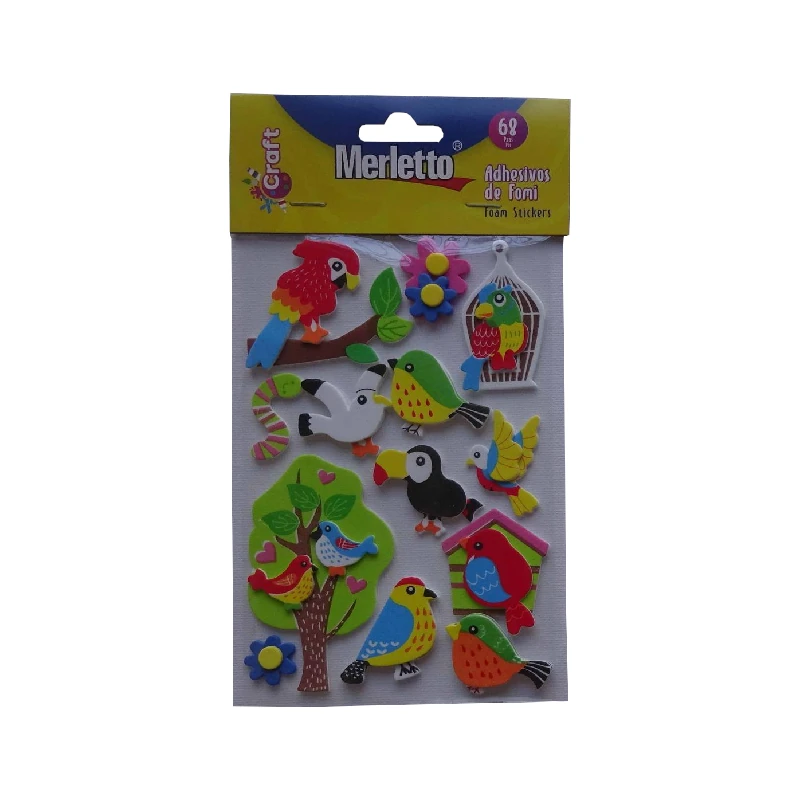 Foamy Adhesivo 3D Aves Merletto