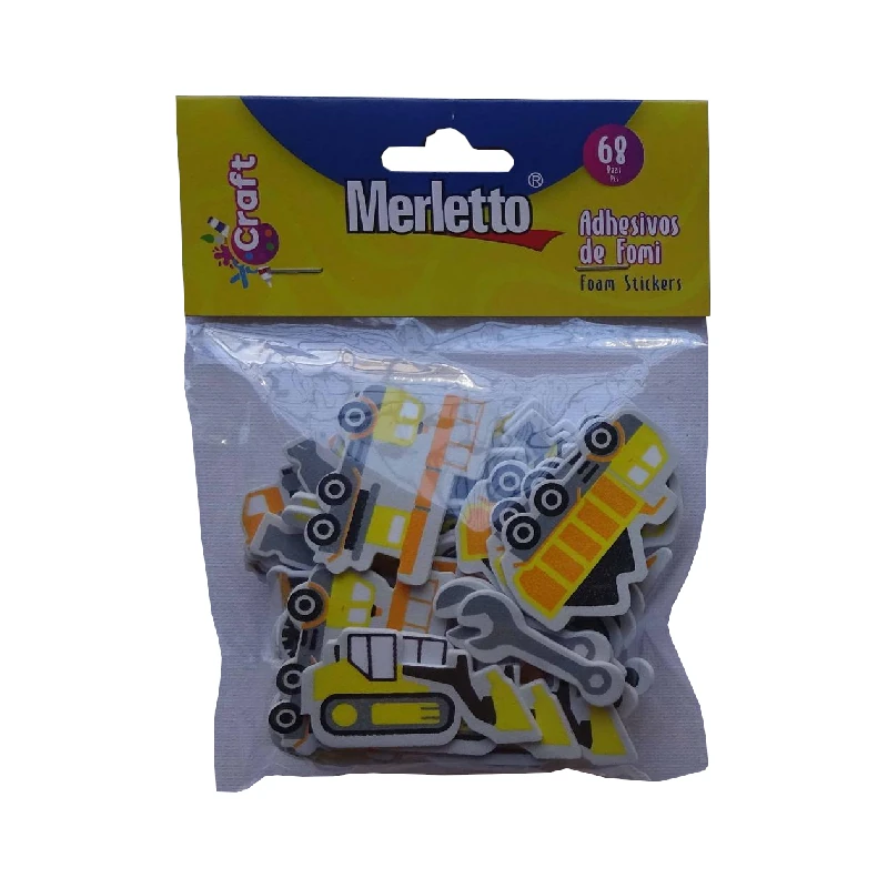 Foamy Adhesivo Vehiculos Pqt48 Merletto