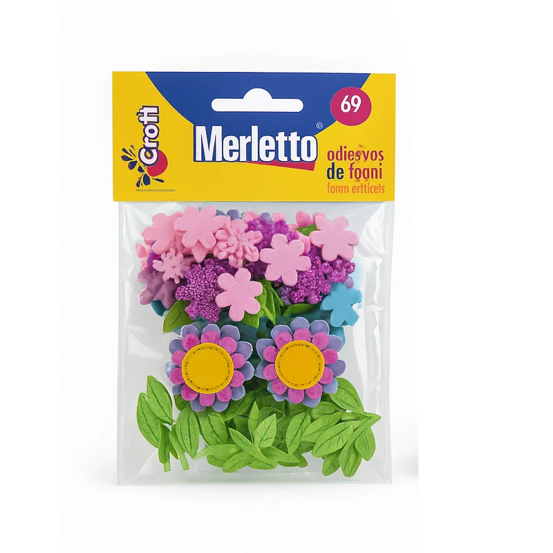 Foamy Adhesivo Flores Petalos Y Tallos Pqt85 Merletto