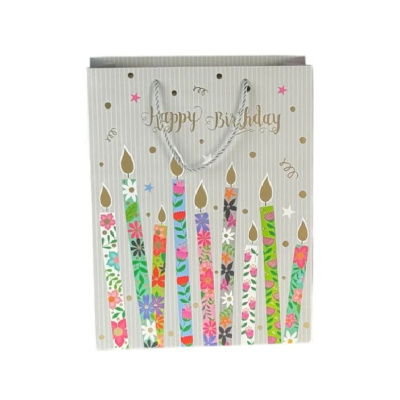 Bolsa Para Regalo Merletto Grande Feliz Cumpleaños Surtido