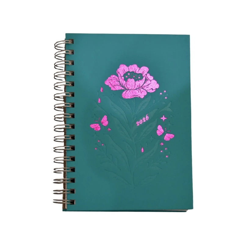Agenda Espiral 2026 Ferrini Con Diseño Positano Flor Aqua 5.Tif