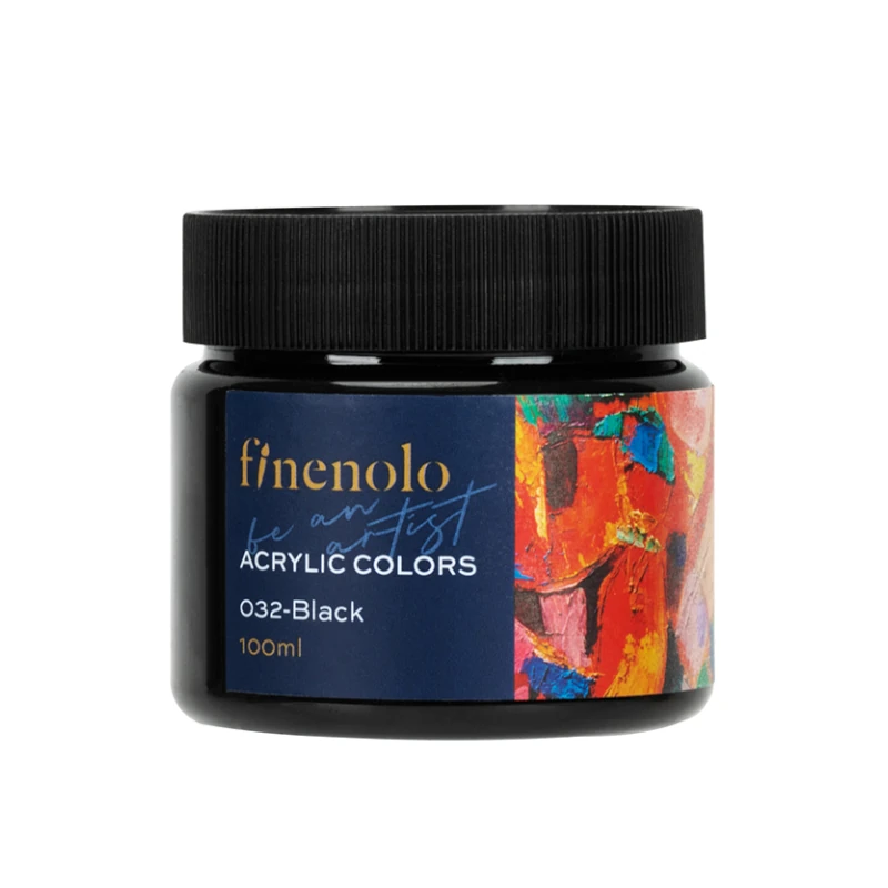 Pintura Acril 100Ml Negro Finenolo Deli