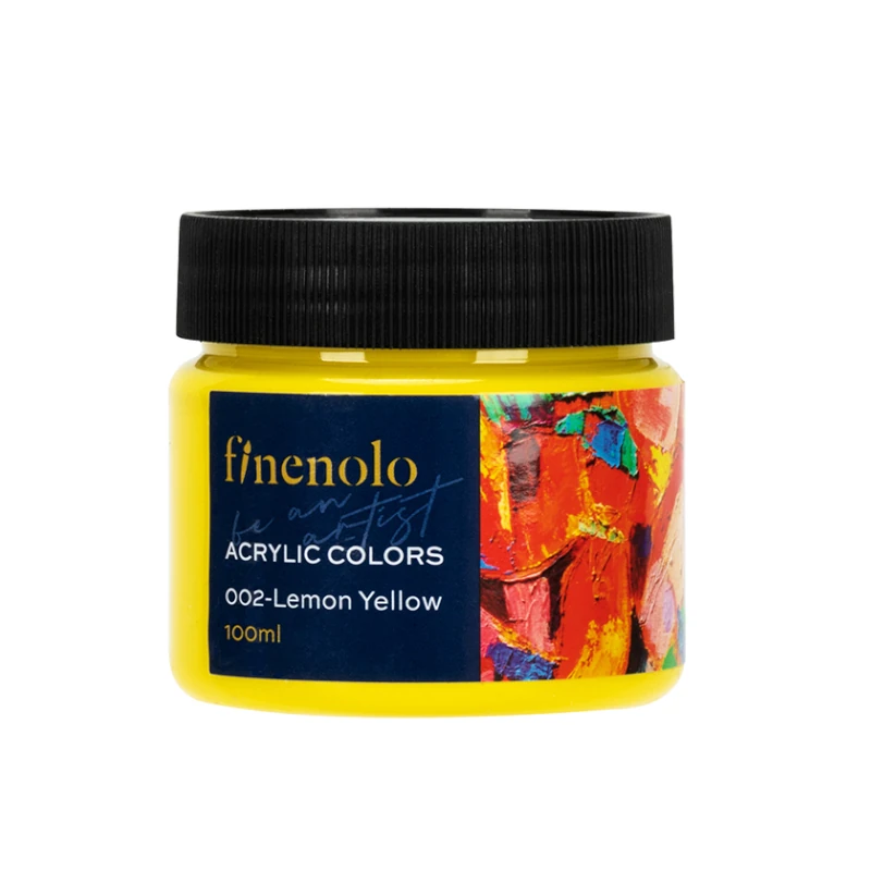 Pintura Acril 100Ml Amarillo Limon Finenolo Deli