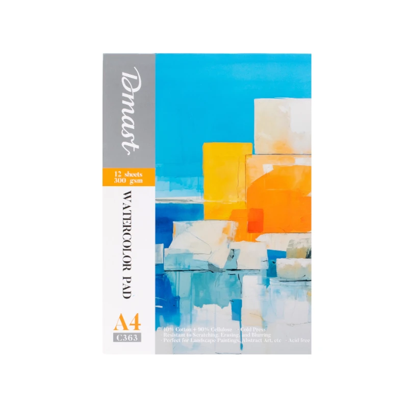 Papel Deli Watercolor A4 Block 12 Pag C363