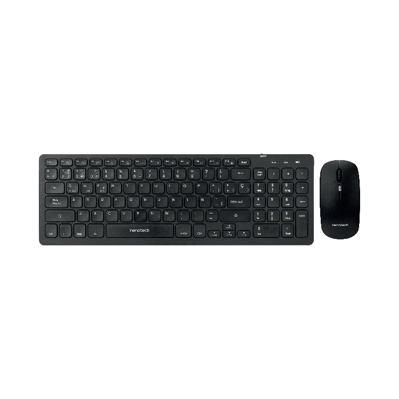 Teclado + Mouse Nenotech To036W Esp Inalm Usb/Bt