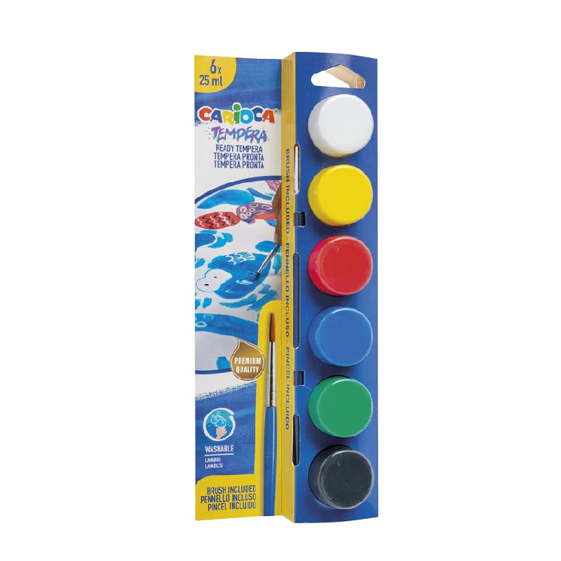 Tempera Carioca 6 Colores 25Ml