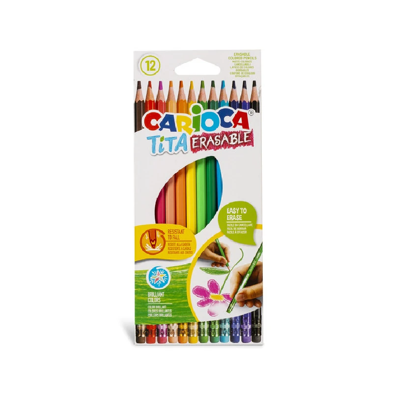 Lapiz Color Largo Paquete 12 Carioca Tita Lavable