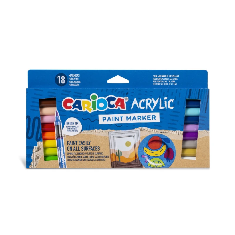 Marcador Escolar Paquete 18 Carioca Paint