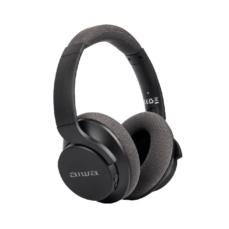 Audifono Aiwa C/Microfono Inalambrico Bluetooth Cancelacion Ruido Awknc1090 Negro