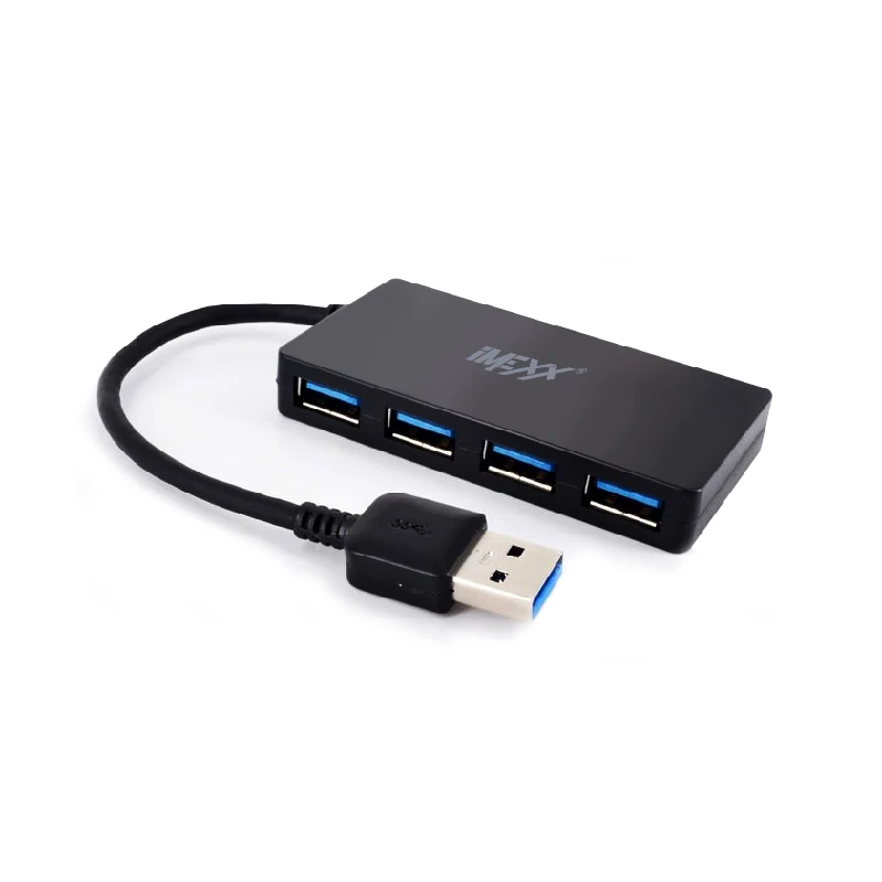 Hub Usb 4 Puertos 3.0 Negro  Imexx