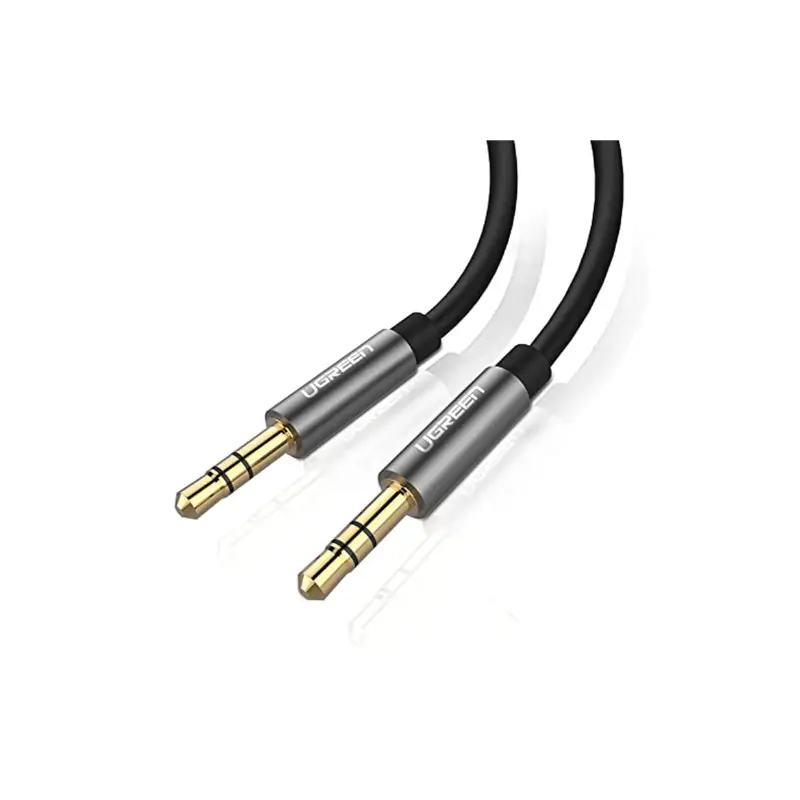 Cable Audio 3.5 Macho A 3.5 Macho Angular 1M Plano Negro Av119 Ugreen