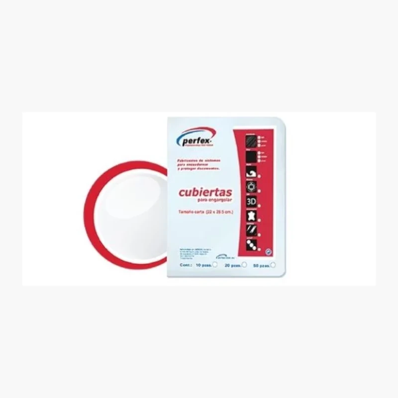 Cubierta Para Encuadernar Tamaño Carta Paquete50 Acetato Perfex