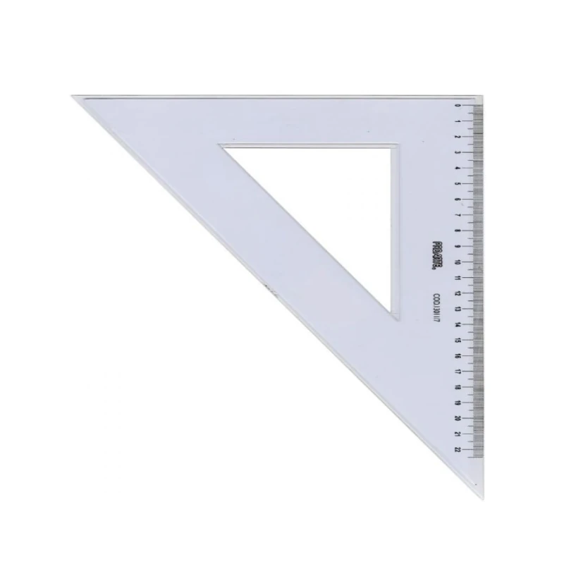 Escuadra Proarte 25cm/60o Humo Plastica