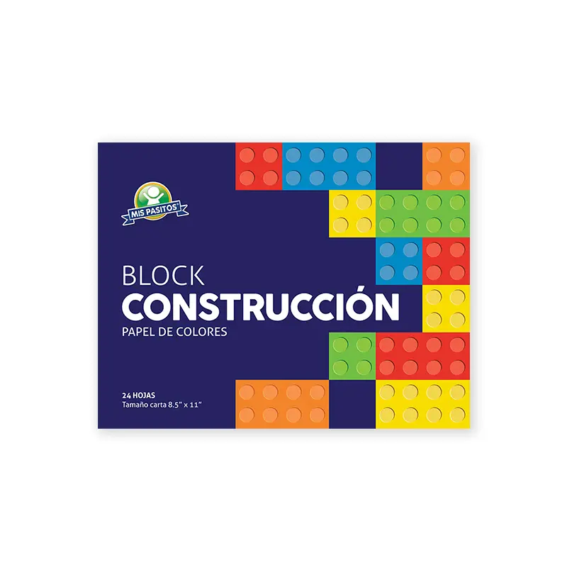 Block Tamaño Carta Papel Construccion 24Hojas Mis Pasitos