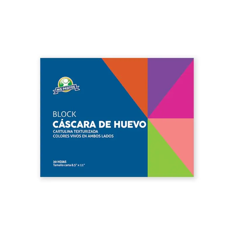 Block Tamaño Carta Cartulina Cascara Huevo 20 Hojas Surt Mis Pasitos