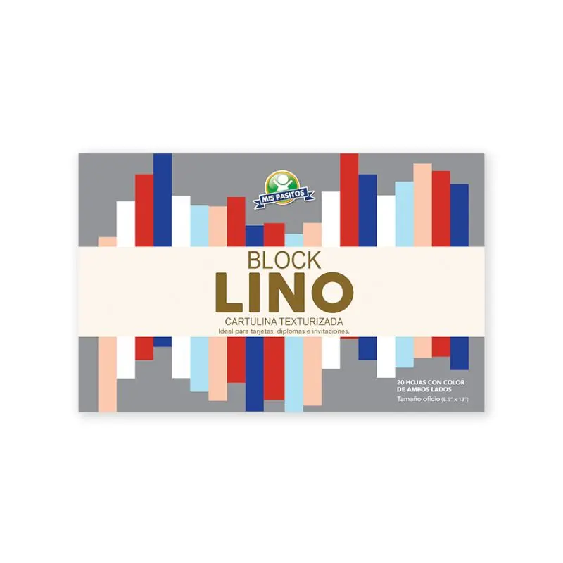 Block Tamaño Oficio Cartulina Lino 20 Hojas Mis Pasitos