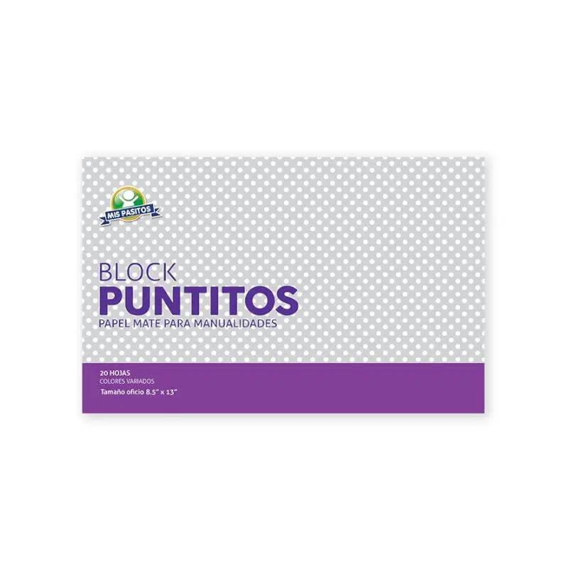 Block Tamaño Oficio Puntos 20Hojas Mis Pasitos