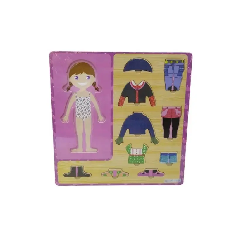 Rompecabeza Madera Ropa Niña