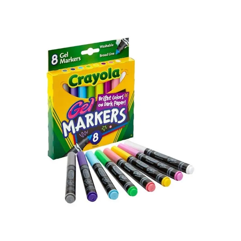 Marcador Escolar 8 Colores Crayola Gel Lavab