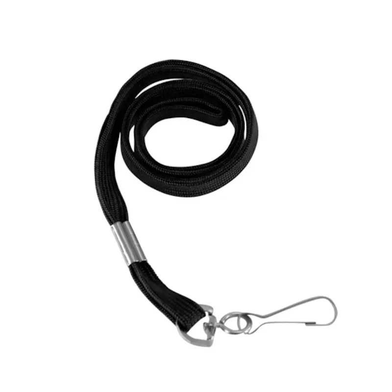 Cordon Para Gafete Negro 36  Con Plano Gancho 65619