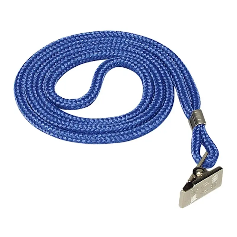 Cordon Para Gafete Azul 36  Con Clip 69403