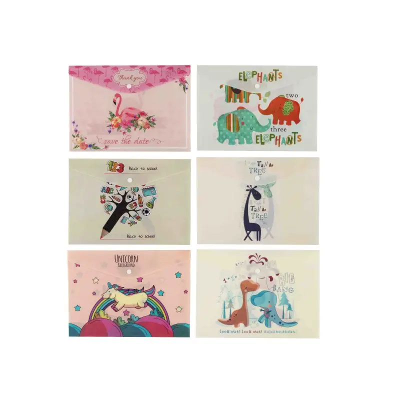 Sobre Plastico tamaño Carta Con Broche Diseños Surtido Merletto